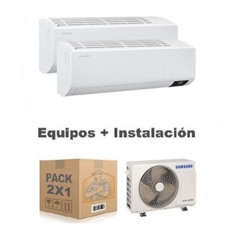 AIRE ACONDICIONADO 2X1 CON INSTALACIÓN | SAMSUNG - GAMA FREE JOINT MULTI INVERTER + WIND FREE COMFORT R-32