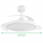 VENTILADOR DE TECHO SILENCIOSO | GABARRON - ASPAS RETRÁCTILES Y LUZ LED VARYS (T2554)