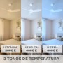 VENTILADOR DE TECHO SILENCIOSO | GABARRON - LUZ LED. VENTUR PRO (T2780)